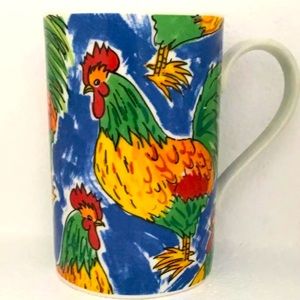 Dunoon Stoneware Animal Farm Rooster Mug Cup Design by Jane Brookshaw Scotland